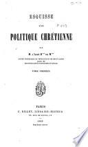 Esquisse d'une politique chrétienne