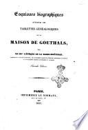 Esquisses biographiques sur la maison de Goethals (en Flandre)