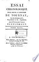 Essai chronologique pour servir a l'histoire de Tournay