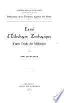 Essai d'éthologie zoologique d'aprés l'étude des mollusques