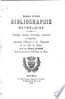 Essai d'une bibliographie rethéloise