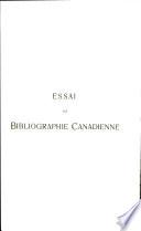 Essai de Bibliographie Canadienne