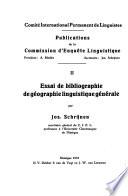 Essai de bibliographie de géographie linguistique générale