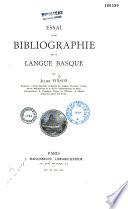 Essai de bibliographie de la langue basque