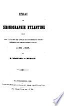Essai de chronographie Byzantine
