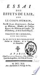 Essai des effets de l'air sur le corps humain