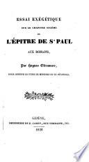 Essai exégétique sur le chapître sixième de l'Epître de St. Paul aux Romains