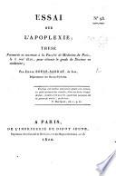 Essai sur l'apoplexie; thèse, etc