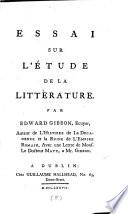 Essai sur l'étude de la littèrature