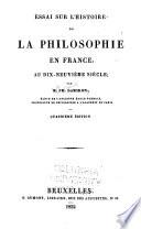 Essai sur l'histoire de la philosophie en France au 17e siècle