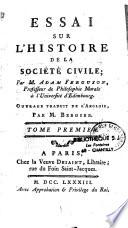 Essai sur l'histoire de la société civile