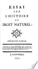 Essai Sur L'Histoire Du Droit Naturel