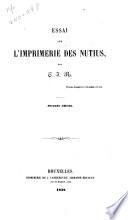 Essai sur l'imprimerie des Nutius par C.J.N.