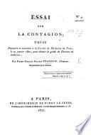 Essai sur la contagion; thèse, etc