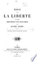 Essai sur la liberté considérée comme principe et fin de l'activité humaine