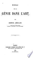 Essai sur le génie dans l'art
