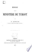 Essai sur le ministère de Turgot