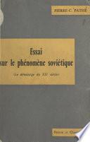 Livre Essai sur le phénomène soviétique