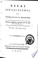 Essai sur les études et l'exercice du st. ministère