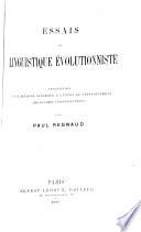 Essais de linguistique évolutionniste
