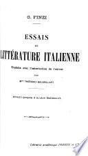 Essais de littérature italienne