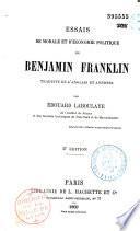 Essais de morale et d'économie politique de Benjamin Franklin