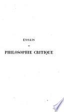 Essais de philosophie critique