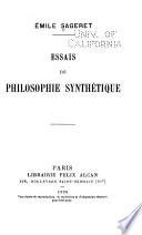 Essais de philosophie synthétique
