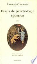 Essais de psychologie sportive