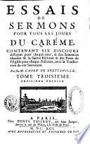 Essais de sermons pour tous les jours du carême
