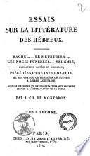 Essais sur la littérature des hébreux. Rachel