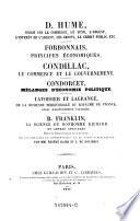 Essais sur le commerce, le luxe, l'argent, l'interet de l'argent, les impots, le credit public (etc.)