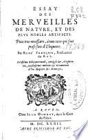 Essay des merueilles de nature et des plus nobles artifices