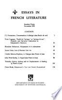 Essays in French Literature