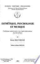 Esthétique, psychologie et musique