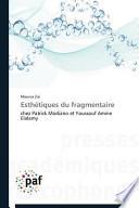 Esthétiques du fragmentaire