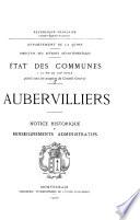 État des communes à la fin du XIXe siècle: Aubervilliers - Bois-Colombes