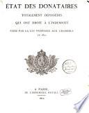 État des donataires totalement dépossédés