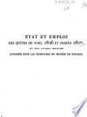 Etat et emploi des quêtes de Noël 1826 et Pâques 1827