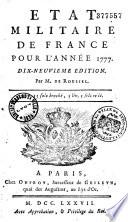 Etat militaire de France, pour l'année 1758 [-1793]... Par MM. de Montandre-Lonchamps..., & de Roussel