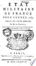 Etat militaire de France, pour l'année 1758 [-1793]... Par MM. de Montandre-Lonchamps..., & de Roussel