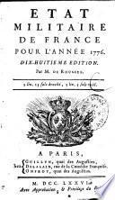 Etat militaire de France, pour l'année 1758 [-1793]... Par MM. de Montandre-Lonchamps..., & de Roussel