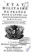 Etat militaire de France, pour l'année 1760 [-1783]