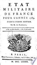 Etat militaire de France, pour l'année 1779,1787 et 1789: (1789) Trente-unième édition