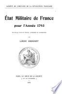 État militaire de France pour l'année 1793
