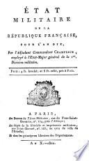 État Militaire De La République Française, Pur L'An ...