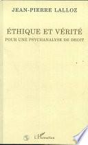 Ethique et vérité