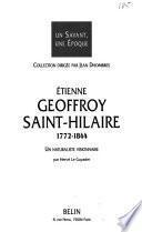 Etienne Geoffroy Saint-Hilaire, 1772-1844
