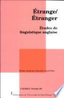 Étrange/étranger