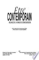 Etre contemporain